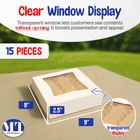 Mt Products White Treat Boxes - 9  X 9  X 2 5  Bakery Boxes - Pack Of 15