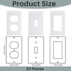 30pcs Wall Plate Insulation Gaskets  White Foam Weatherproof Outlet Sealers For