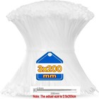 Zip Cable Ties Assorted Sizes 4    6    8    12     Heavy Duty Nylon Black Uv Resistant
