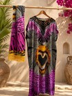Long Kaftan Maxi Dress  Part Cotton  With Scarf Included One Size