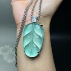 Real Natural High Ice Green Jade Jadeite Carved  Pendant necklaces