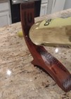 Hand Made Wine Bottle Holder Australian Wood Kangaroo Artisan Craft Signed 