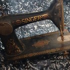 Singer Antique Original Sewing Machine Head  Black gold Decals Pre-1930
