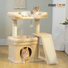Pawz Road Small Cat Tree Tower For Large Adult Cat With Wide Top Perch Condo 27 