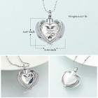Angel Wings Cremation Jewelry For Ashes Pendant - Crystal Heart Ash Urn Necklace