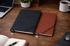 Set Of 2 Black   Brown Leather Notebook Journal   classic  Free Shipping