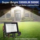 2pack 100w 10000lm Led Flood Light Outdoor Ip66 Waterproof  5000k Daylight White