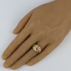 Landstroms 10k Yellow black Hills Gold Men s Freemason Masonic Ring Size 9 75