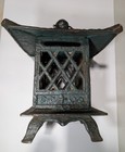 Antique Japanese Lantern Cast Iron Lantern Pagoda 12in G2u