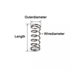 Compression Spring 5mm Wire Dia Springsteel Pressure Coil Springs All Lengths