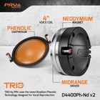 4x Prv D4400ph-nd V2 Phenolic 1600w 2  Horn Driver Neodymium   Wgp14-50x White 