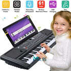 61 Key Music Electronic Keyboard Electric Digital Piano Organ W  Stand   Mic Us