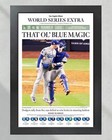 2024 La Dodgers World Series Champions  blue Magic  Framed Newspaper