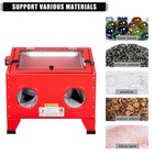 25 Gallon 40-80psi 5cfm Bench Top Air Abrasive Sand Blast Blaster Cabinet Red