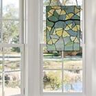 River Of Goods Stained Glass Window Panel Multicolored Ginkgo Leaf Hanging Chain