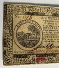 1775  6 Dollars Continental Currency   Old Us Colonial Paper Money High Grade