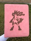 Pokemon Laser Engraved 9 Pocket Mega Lucario Binder Made To Order