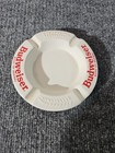 Vintage Budweiser White Ashtray 