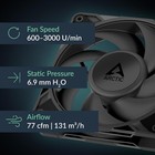 Arctic P12 Pro Pwm   120 Mm   3000 Rpm   4-pin Case Fan  black  Acfan00305a