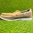 Sperry Surveyo 2-eye Mens Size 8 Brown White Casual Classic Leather Boat Shoes