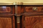 Bowfront Sideboard  Mahogany  Walnut And Brass Mounted Side Cabinet  Antique    