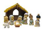 Vtg 2001 Enesco Precious Moments Mini Nativity Scene Figurine Set 9 Pieces Read