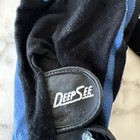 Vintage Deep See Black   Blue Diving Gloves Grip Material Xl