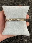 Very Old Native American Sterling Silver Stamped Sun Bear Cuff Bracelet - 18g