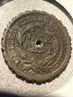 1847 Braided Hair Large Cent  Hole In Center- Edge Modified- Must See