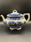 Buffalo Pottery Semi-vitreous Blue Willow Pattern Tea Pot 1911