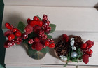 Dollhouse Miniature  2 Christmas Theme Floral Design  Flowers  Christmas  Displa