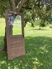 32 x79x1 5 Antique Vintage Reclaimed Solid Wood Wooden Entry Door 6 Panels Glass