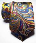 New Classic Paisley Blue Gold Red White Jacquard Woven Silk Men s Tie Necktie 