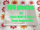 Resealable Outer Plastic Sleeves Fat Mini Lp   1 5 Semi Double Jewel Cds 100 Pcs