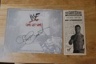 Chris Benoit Autographed     Wwf     Official Autograph  wwf Mat    rare 