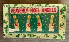 Commodore Original Ceramic Heavenly Noel Angels Christmas Candle Holders  4  Box