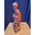 Vintage Chinese Carved Wood Shou Lao Longevity God Figurine Statue 12 