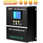 4000w 100a Mppt Solar Charge Controller 12v 24v 36v 48v Battery Pv Regulator Usb