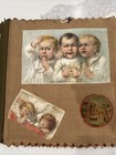 Antique Victorian Scrapbook Album Diecuts 85  Advertising Trade Cards As Is