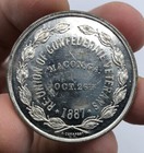 1887 Confederate Veterans Medal Reunion Jefferson Davis Token Csa Macon Georgia