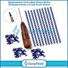 Maxillofacial 10 Pcs 1 5mm Mini Plates 80 Pcs Titanium Screws With Screw Driver