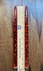 Vintage Mcm Red Lucite Candles Gold Flecks 11  Hempstead Creations No Burn
