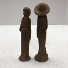 Vintage Resin African American Black Americana Figurines - Man   Woman Clay Look