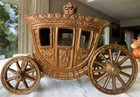 Vintage Antique Cast Iron Bronze Royal Queen Carriage Coach   12  Heavy