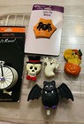 Vintage Hallmark Halloween Pin Lot Movable Skeleton Wind Up Bat Ghost Spider