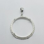 Sterling Silver Silver Eagle Rope Bezel 41 Mm Coins 1 Oz Dollar Coin Not Include