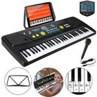61-key Electronic Keyboard Portable Digital Music Piano With Mic And Stand