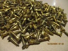 40--vintage Solid Brass Wood Screws With Flat Slot Heads  1 2  Long X  5 1 8 