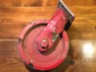 Antique 12  Cast Iron  Wheel Steampunk Industrial With Swivel Mounting Plate