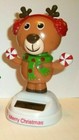 New Solar Powered Dancing Winter Merry Christmas Cute Reindeer Bobble Head Toy